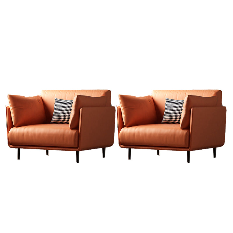 Mid-century Solid Color Armchair Basic Four Leg Accent Armchair
