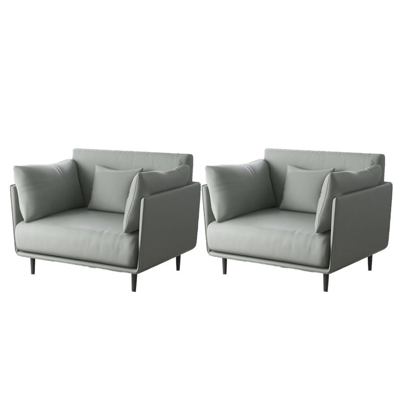Mid-century Solid Color Armchair Basic Four Leg Accent Armchair