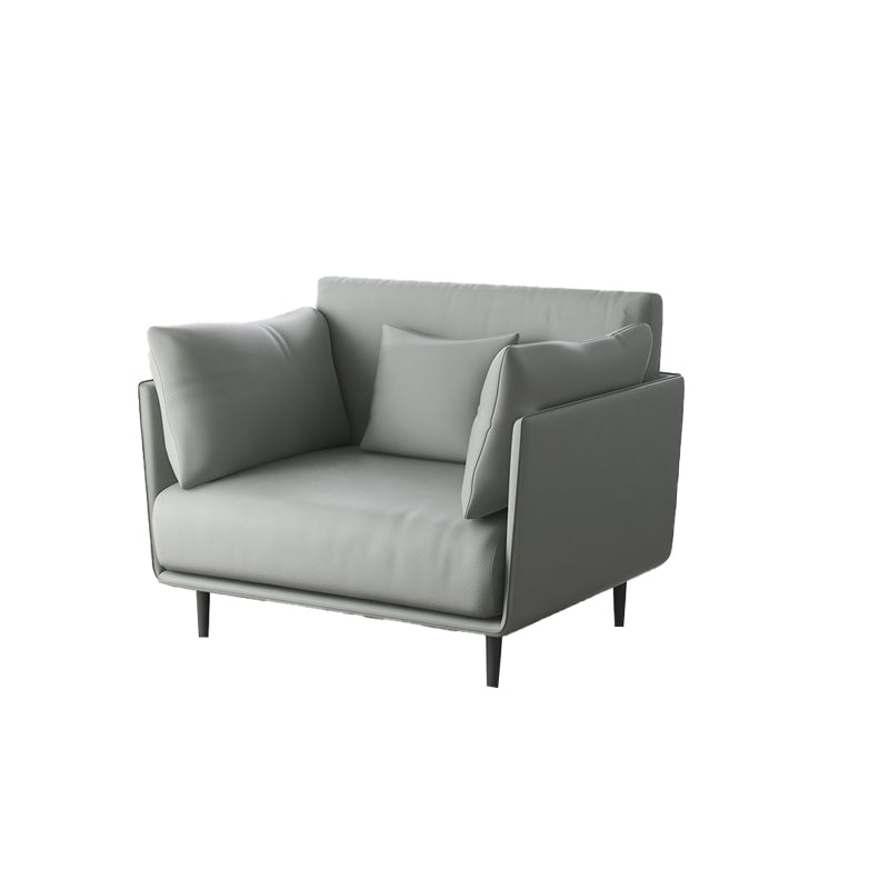 Mid-century Solid Color Armchair Basic Four Leg Accent Armchair