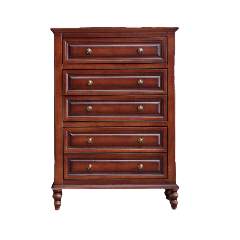 Mid Century Modern Brown Accent Chest Rubberwood 4/5/6 - Drawer Chest