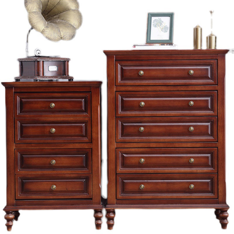 Mid Century Modern Brown Accent Chest Rubberwood 4/5/6 - Drawer Chest