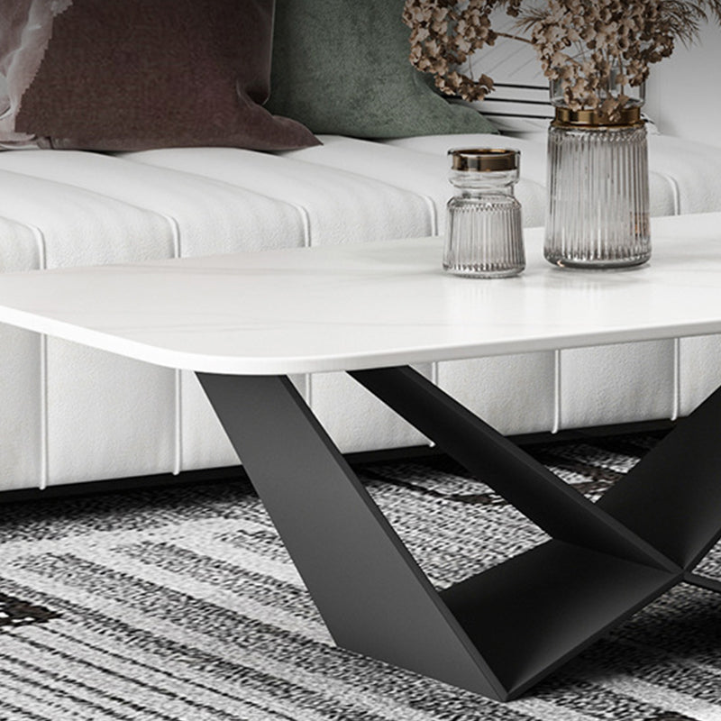 Slate Top Coffee or End Table Abstract Coffee Table, 17.71" High