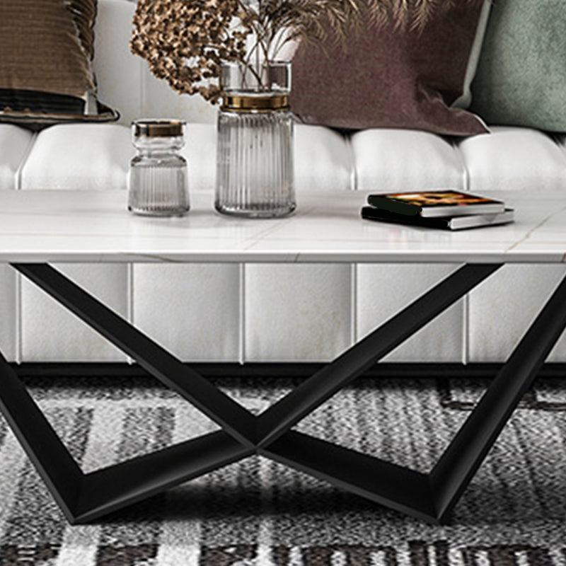 Slate Top Coffee or End Table Abstract Coffee Table, 17.71" High