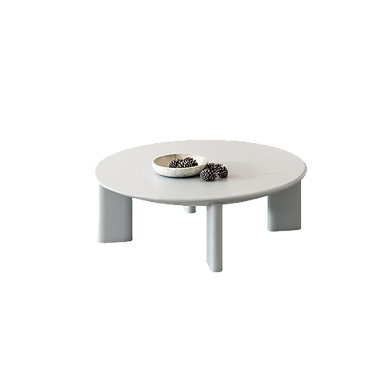 Scandinavian Solid Wood Cocktail Table Round 4 Legs Coffee Table Set
