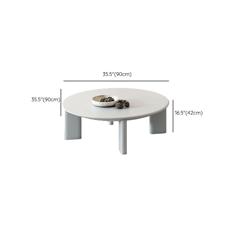 Scandinavian Solid Wood Cocktail Table Round 4 Legs Coffee Table Set