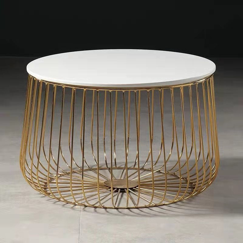 Iron Round Coffee or End Table Mid-Century Modern Frame Coffee Table