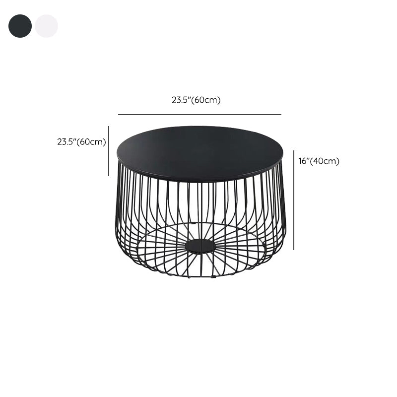 Iron Round Coffee or End Table Mid-Century Modern Frame Coffee Table