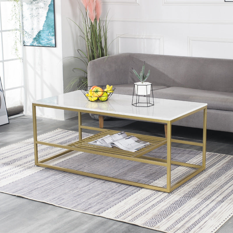 Glam Rectangular Coffee Table Frame 1 Coffee Table for Living Room
