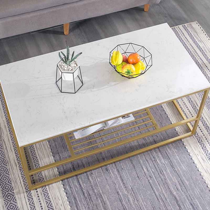 Glam Rectangular Coffee Table Frame 1 Coffee Table for Living Room