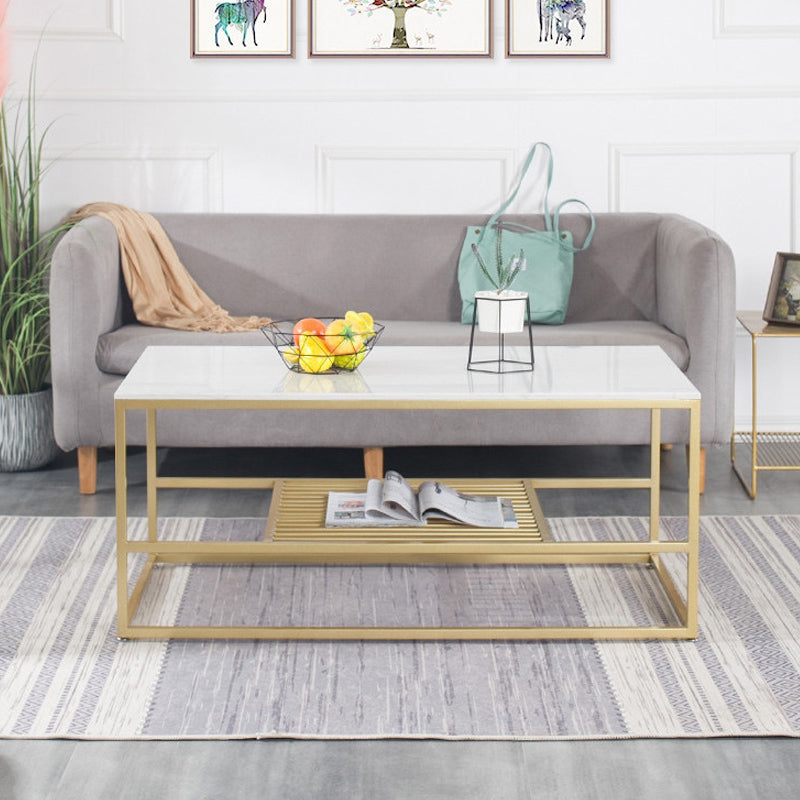 Glam Rectangular Coffee Table Frame 1 Coffee Table for Living Room