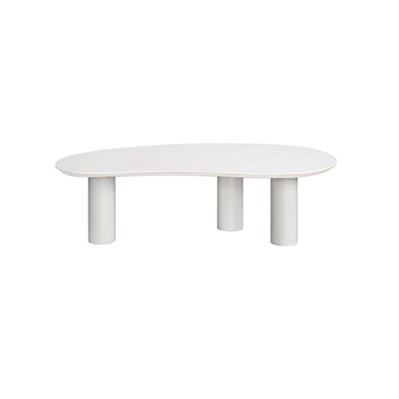 Scandinavian Wood & Metal Coffee Table Irregular Top 3 Legs Cocktail Table