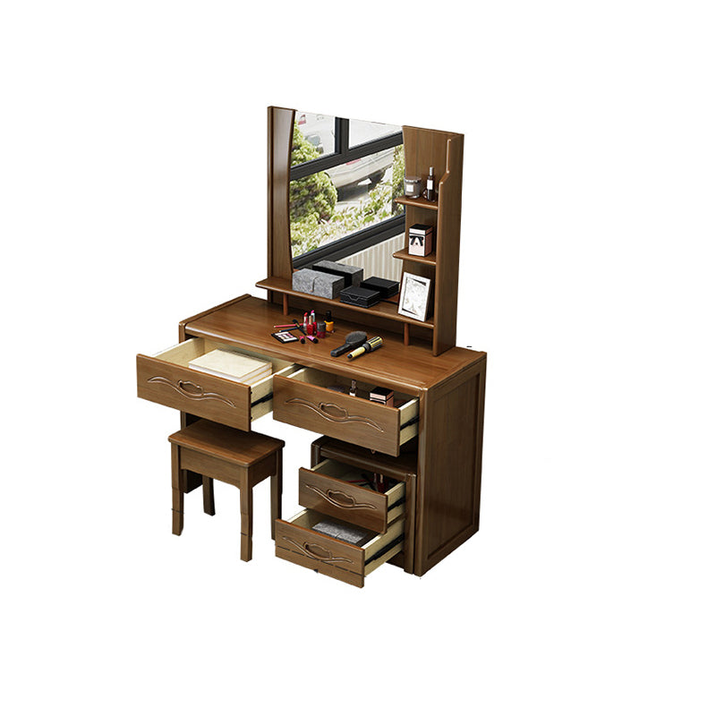 Traditional Style Make-up Vanity Bedroom Solid Wood with 4 Drawer Make-up Vanity