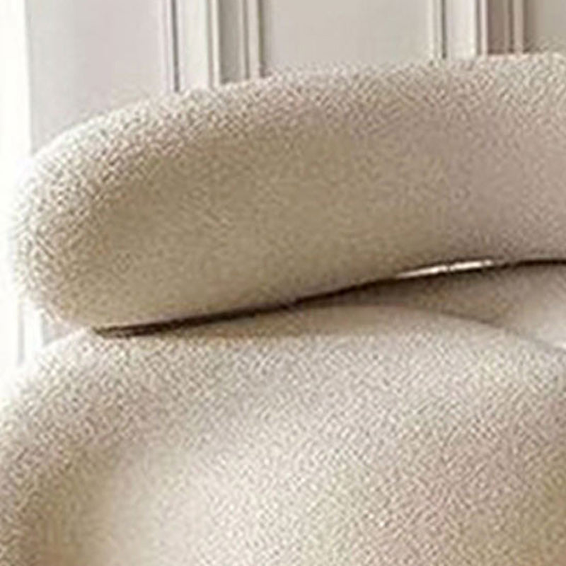 Beige Modern Fabric Sofa 27.95" High Armless Sofa for Living Room