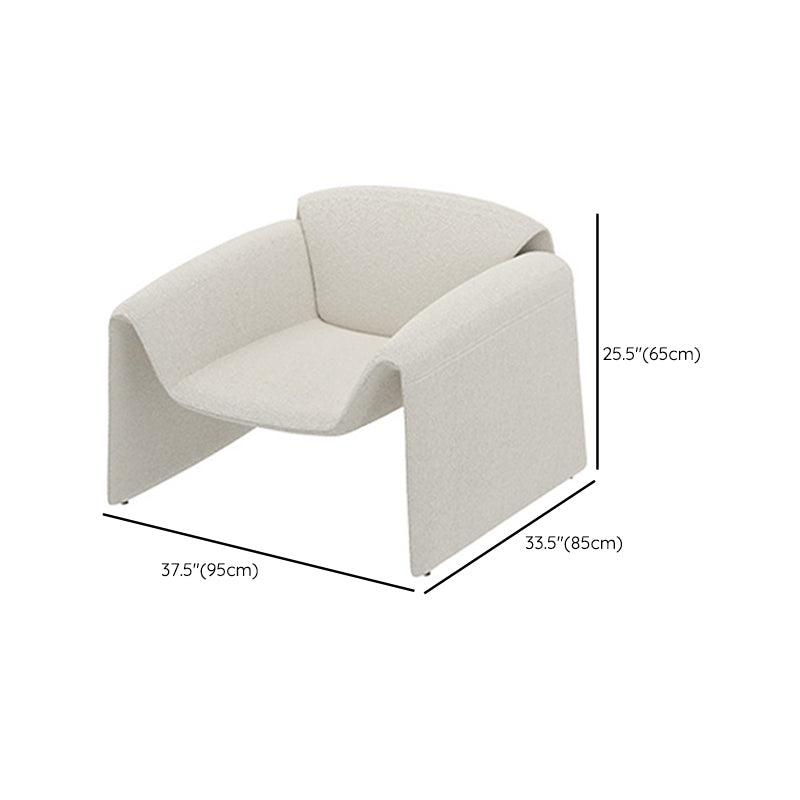 Modern fabric Curved Sofa Armless Sofa with 2 Pillows for Living Room