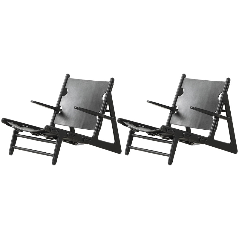 Solid Wood Frame Lounge Chair Arms Include Chair for Living Room