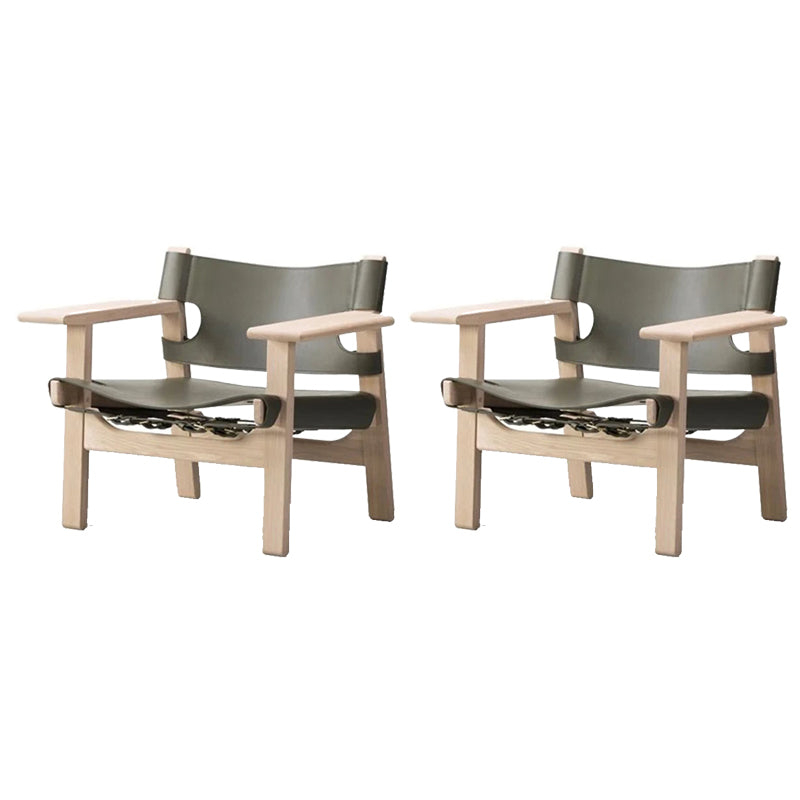 Solid Wood Frame Lounge Chair Arms Include Chair for Living Room
