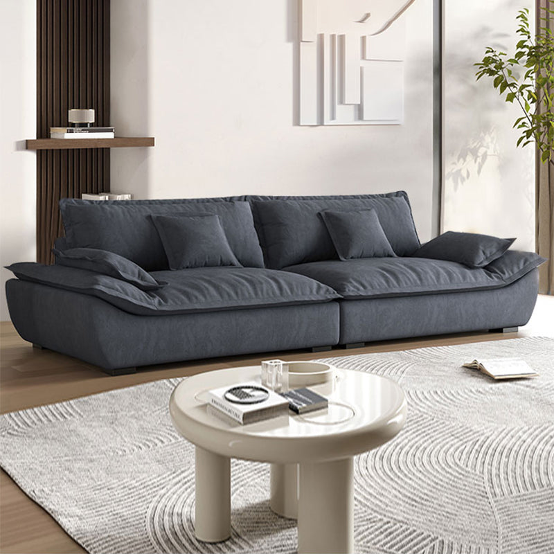 Contemporary Living Room Pillow Top Arm Sofa with 2 Pillows Seating