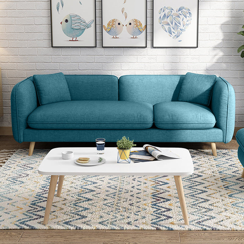 Contemporary Living Room Fabric Square Arm Cushions Standard Seating