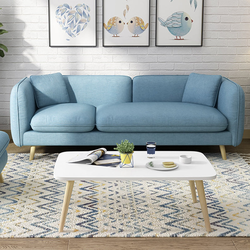 Contemporary Living Room Fabric Square Arm Cushions Standard Seating