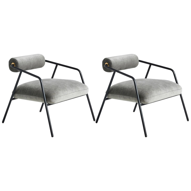 Solid Color Side Chair Sloped Arms Include Chair for Living Room