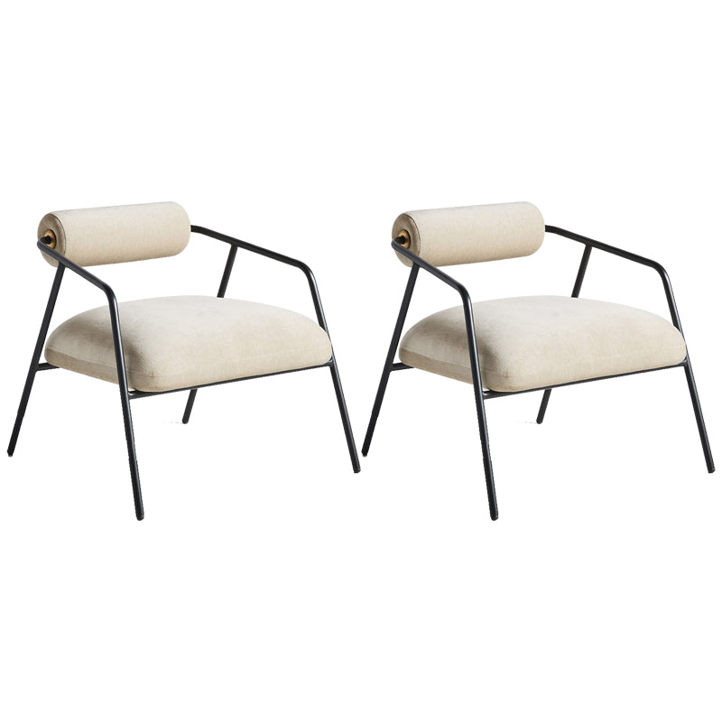 Solid Color Side Chair Sloped Arms Include Chair for Living Room