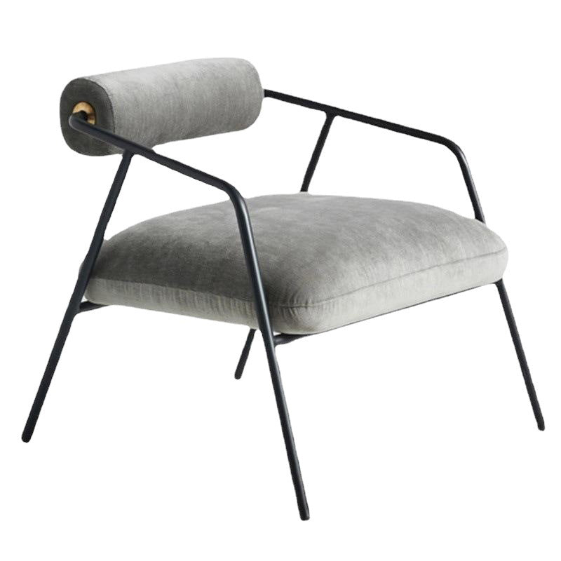 Solid Color Side Chair Sloped Arms Include Chair for Living Room