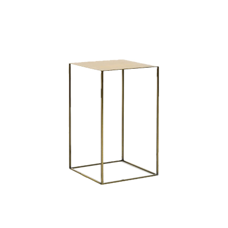 Mid-Century Modern Metal Square Top Side Table Iron Frame End Table