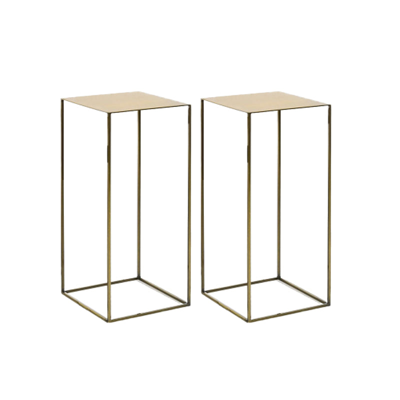 Mid-Century Modern Metal Square Top Side Table Iron Frame End Table