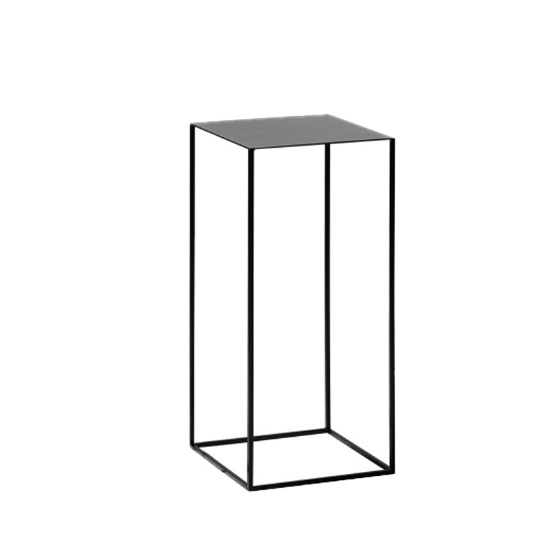 Mid-Century Modern Metal Square Top Side Table Iron Frame End Table