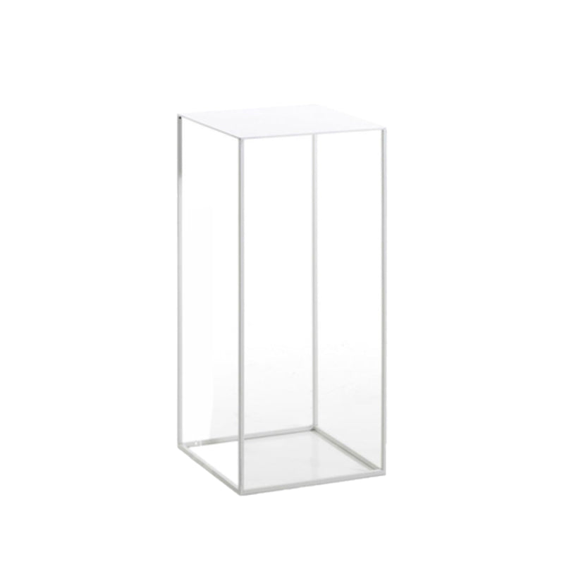 Mid-Century Modern Metal Square Top Side Table Iron Frame End Table