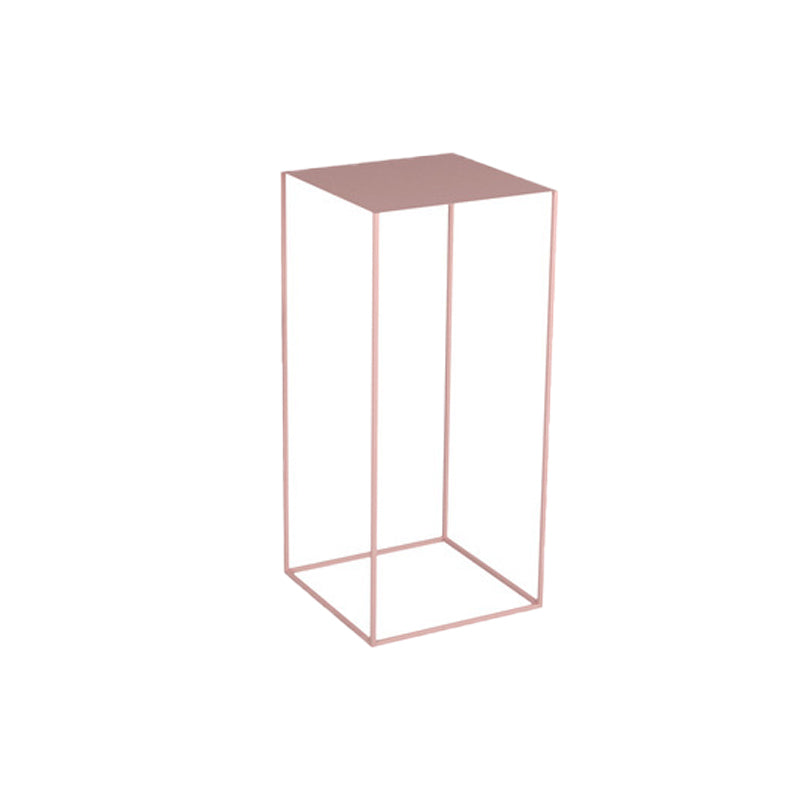 Mid-Century Modern Metal Square Top Side Table Iron Frame End Table