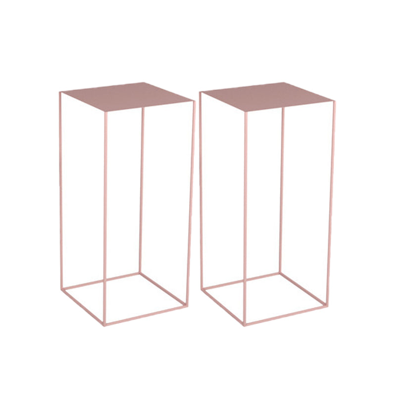 Mid-Century Modern Metal Square Top Side Table Iron Frame End Table