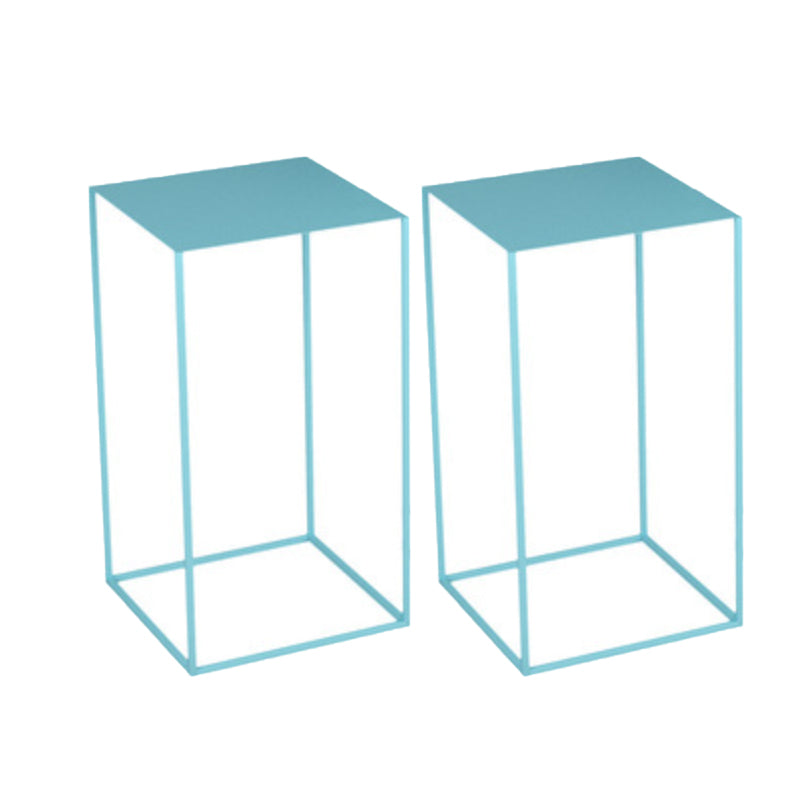 Mid-Century Modern Metal Square Top Side Table Iron Frame End Table