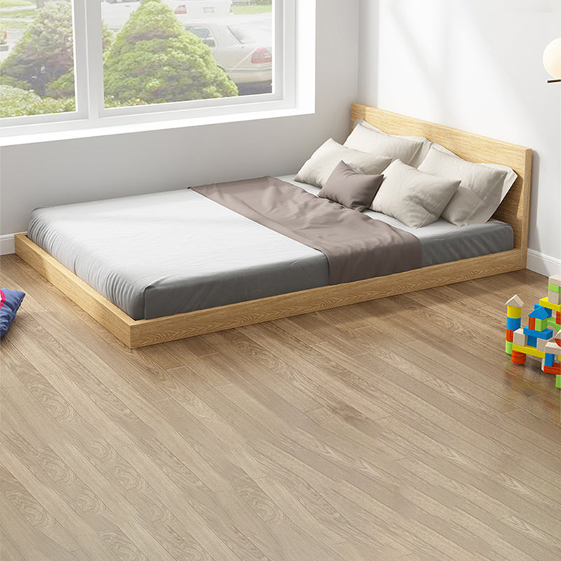 Wood Platform Bed Frame Natural Platform Bed with Rectangular Headboard