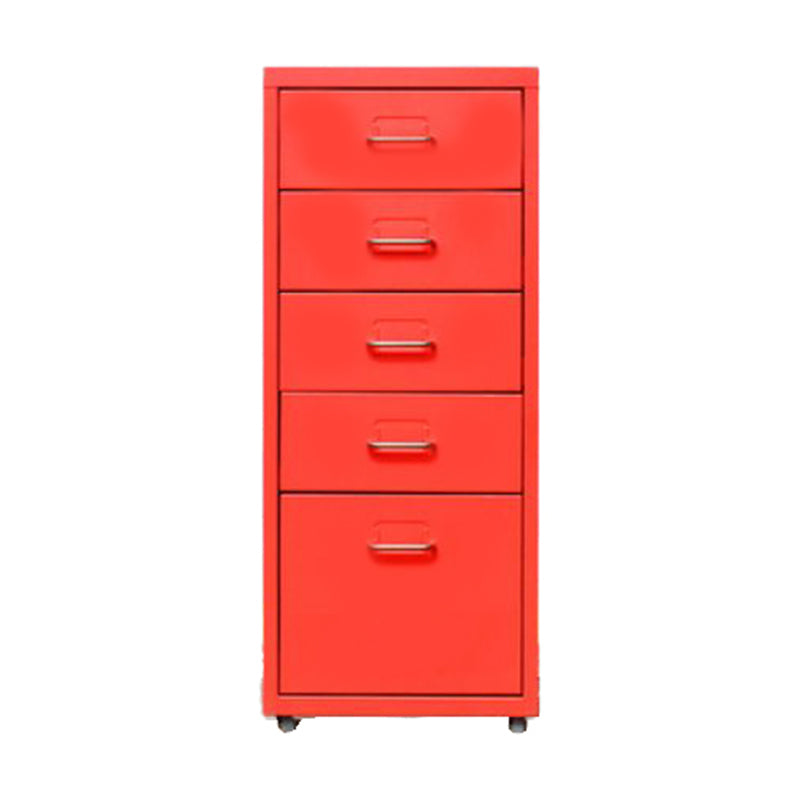 Traditional Cabinet Metal Vertical File with Drawers and Pedestal Cabinet