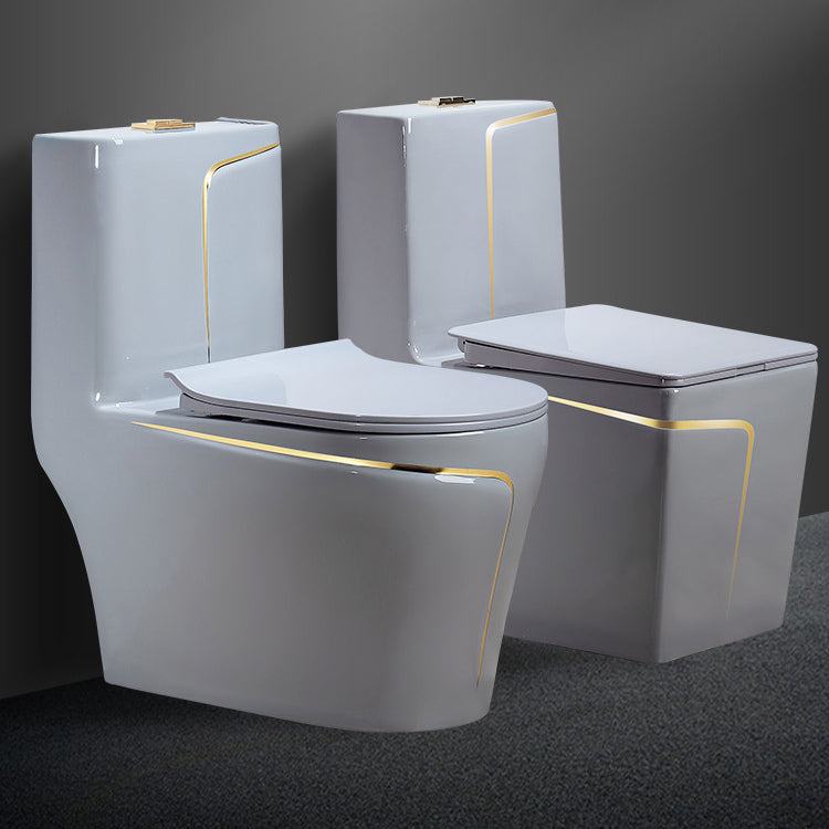 Modern Flush Toilet Ceramic Elong One-Piece Toilet with Slow Close Seat
