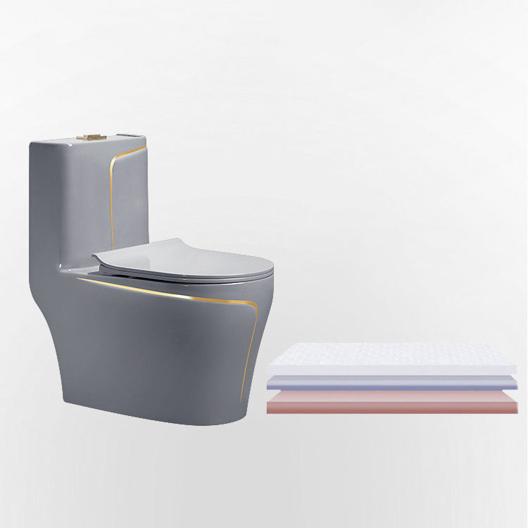 Modern Flush Toilet Ceramic Elong One-Piece Toilet with Slow Close Seat