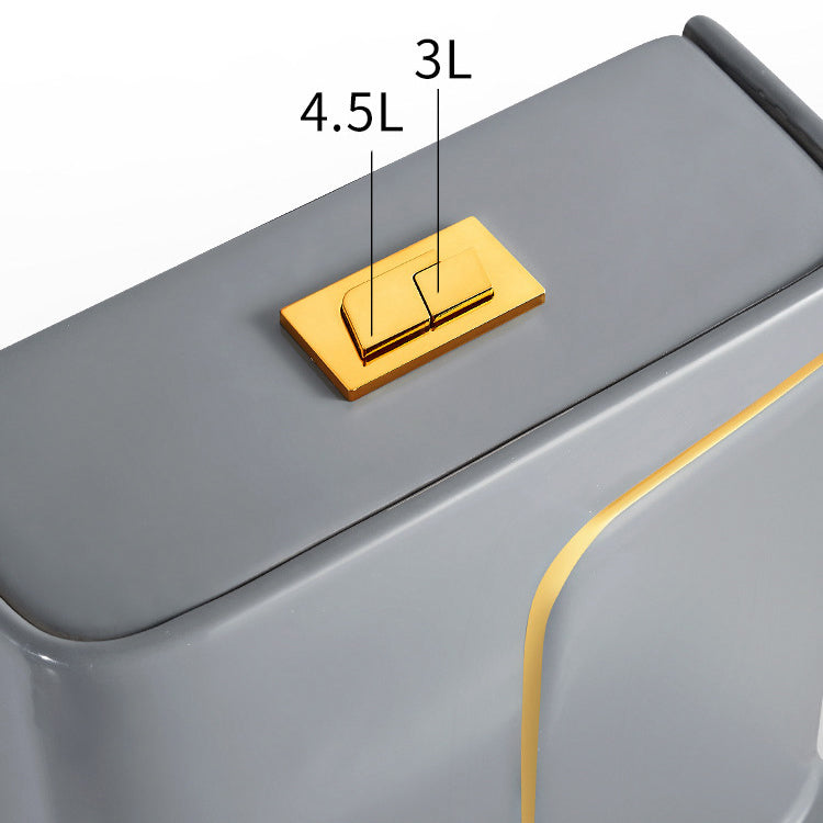 Modern Flush Toilet Ceramic Elong One-Piece Toilet with Slow Close Seat