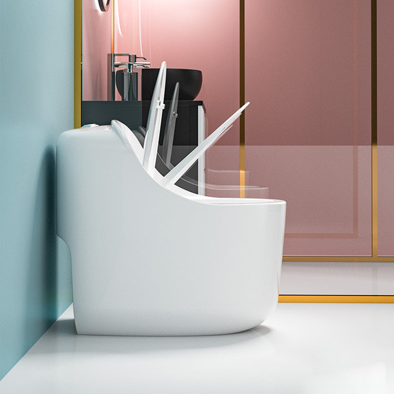 Modern White Siphon Jet Urine Toilet Wall Hung Toilet Bowl with Toilet Seat