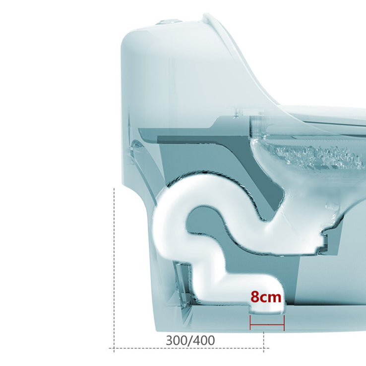 Modern White Siphon Jet Urine Toilet Wall Hung Toilet Bowl with Toilet Seat