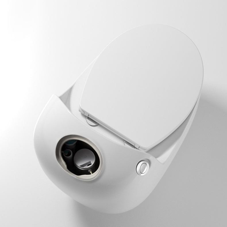 Modern White Siphon Jet Urine Toilet Wall Hung Toilet Bowl with Toilet Seat