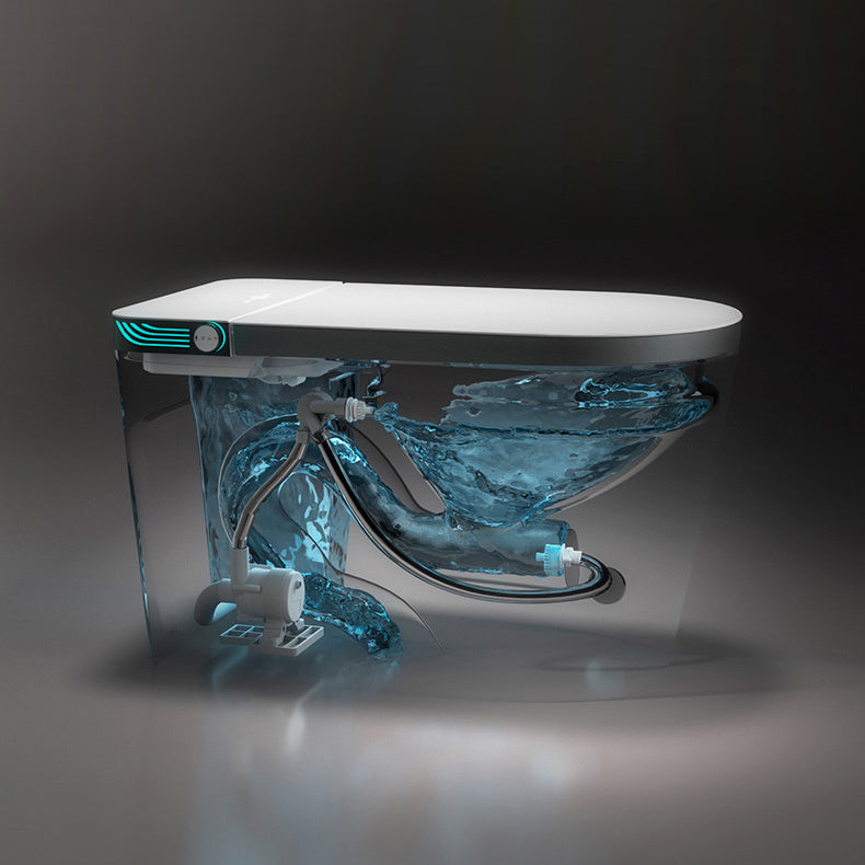 Modern Concealed Tank One Piece Toilet Floor Mounted Toilet Bowl for Washroom