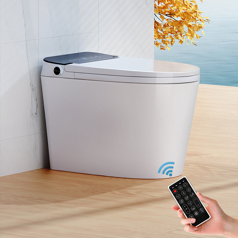 Modern Floor Mount Toilet Bowl White Toilet with Seat for Bathroom