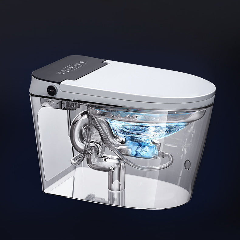 Modern Floor Mount Toilet Bowl White Toilet with Seat for Bathroom