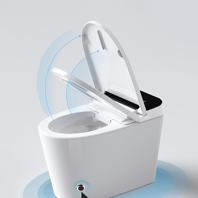 Modern Floor Mount Toilet Bowl White Toilet with Seat for Bathroom