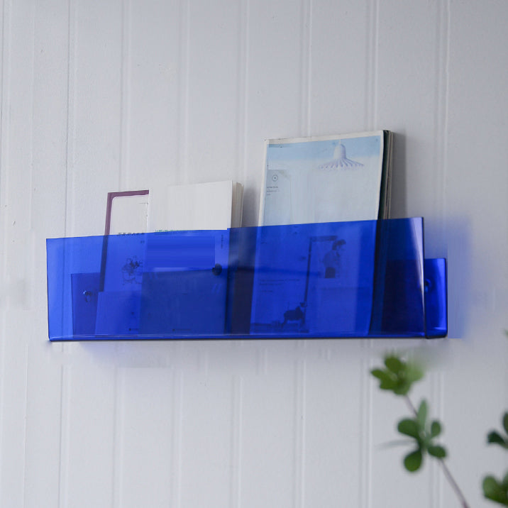 Contemporary Wall Mounted Bookshelf Acrylic Book Shelf for Living Room
