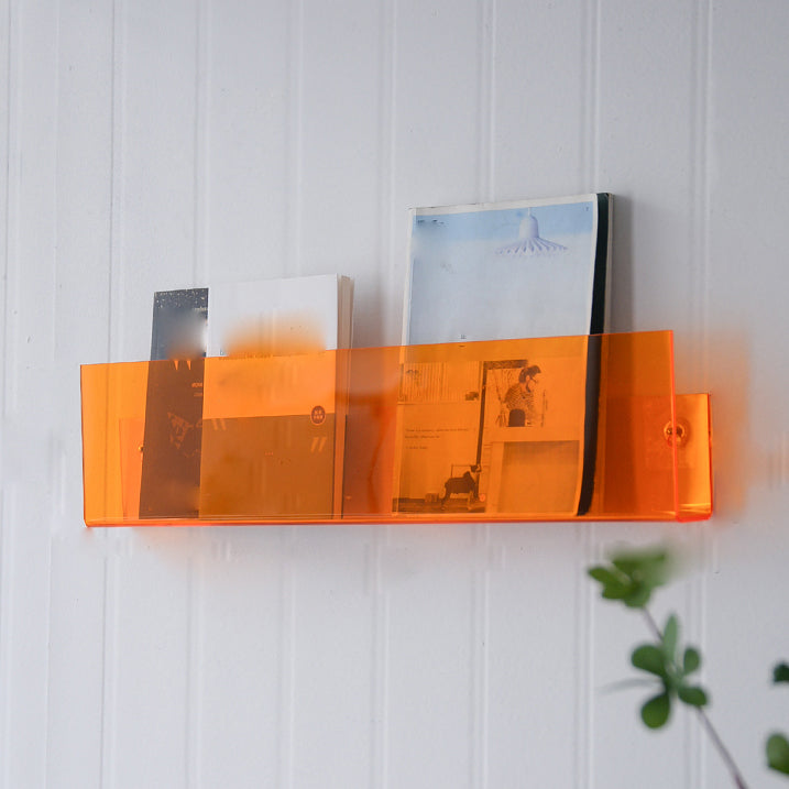 Contemporary Wall Mounted Bookshelf Acrylic Book Shelf for Living Room