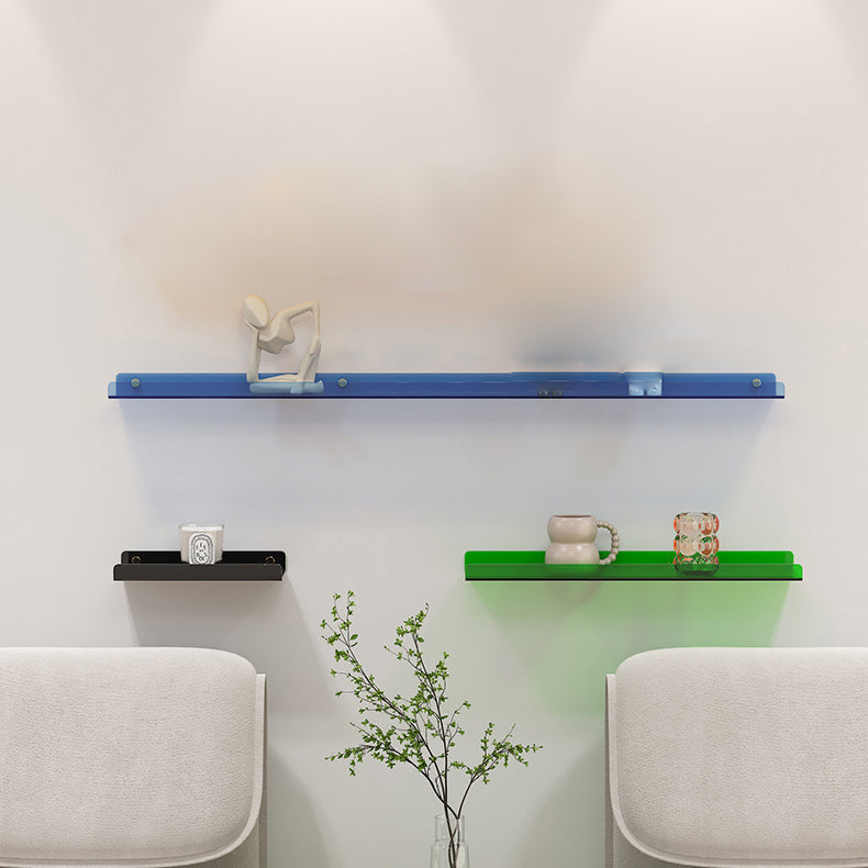 Contemporary Wall Mounted Bookcase Acrylic Book Shelf for Living Room