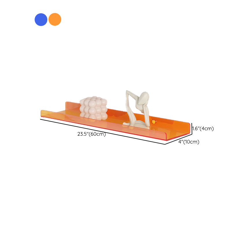 Contemporary Wall Mounted Bookcase Acrylic Book Shelf for Living Room