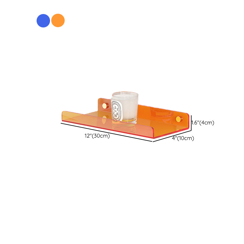 Contemporary Wall Mounted Bookcase Acrylic Book Shelf for Living Room